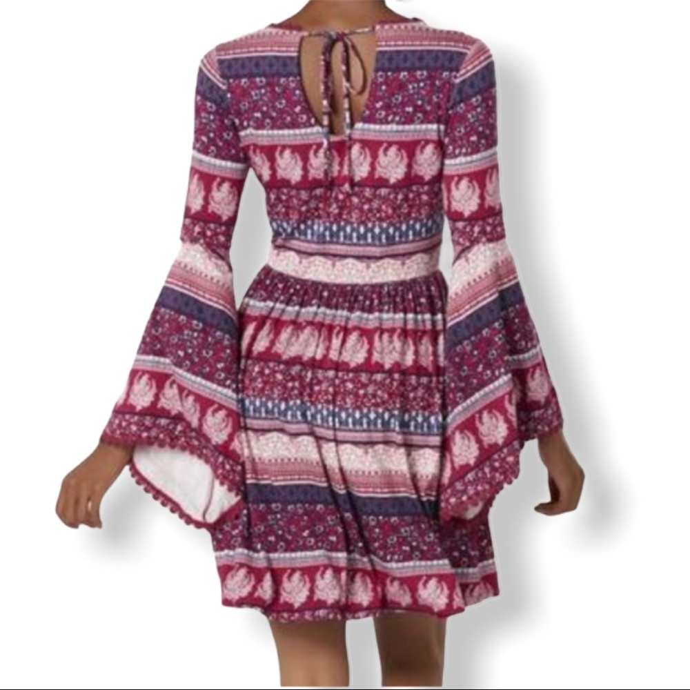 BONGO bell sleeve boho dress | M - Picture 2 of 9